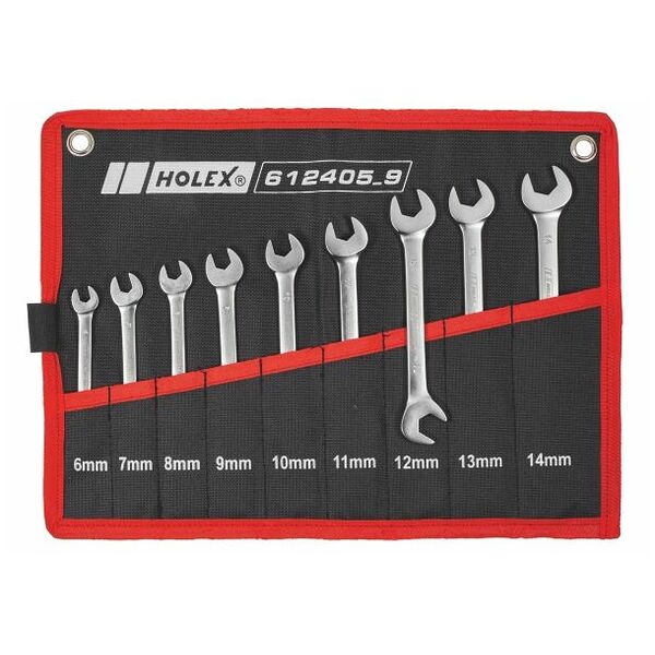 Small double open ended spanner set  9