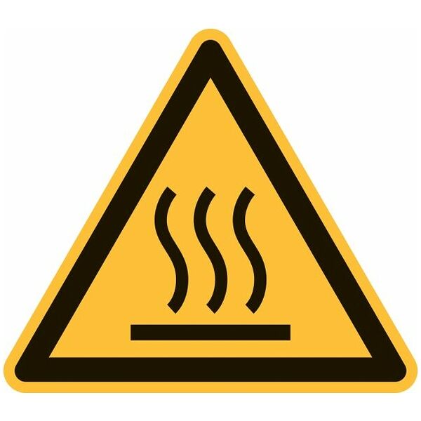 Warning sign Warning of hot surface 03015