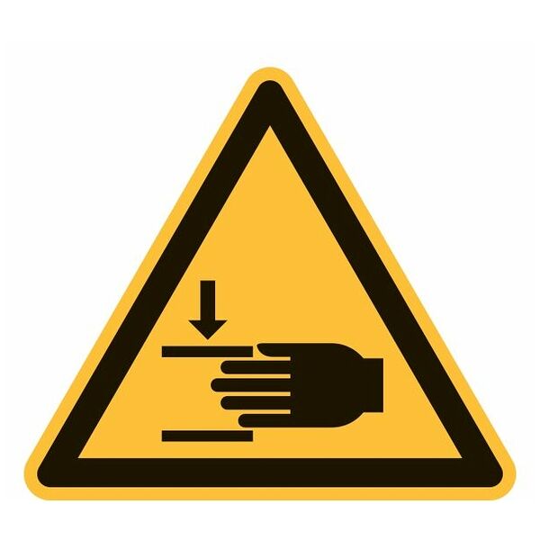 Warning sign Warning of hand injury risk 03025
