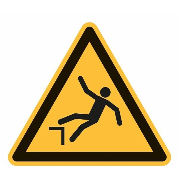 Warning sign Warning of fall hazard 04100