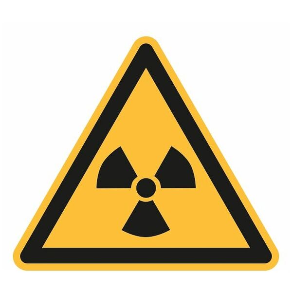 Warning sign Warning of radioactive substances or ionising radiation 04200