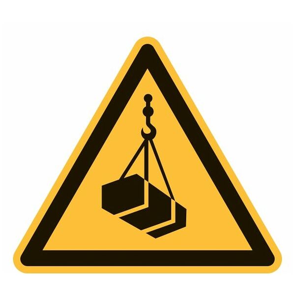 Señal de advertencia Advertencia de carga suspendida 04100