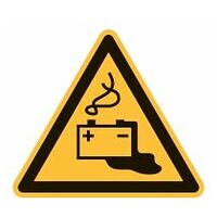 Simbolo di avvertimento Pericolo batterie in fase di carica