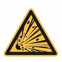 Warning sign Warning of explosive substances