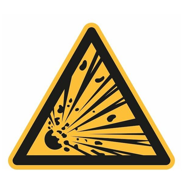 Señal de advertencia Advertencia de sustancias con peligro de explosión 03050