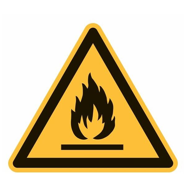 Advarselstegn Advarsel mod brandfarlige stoffer 04200