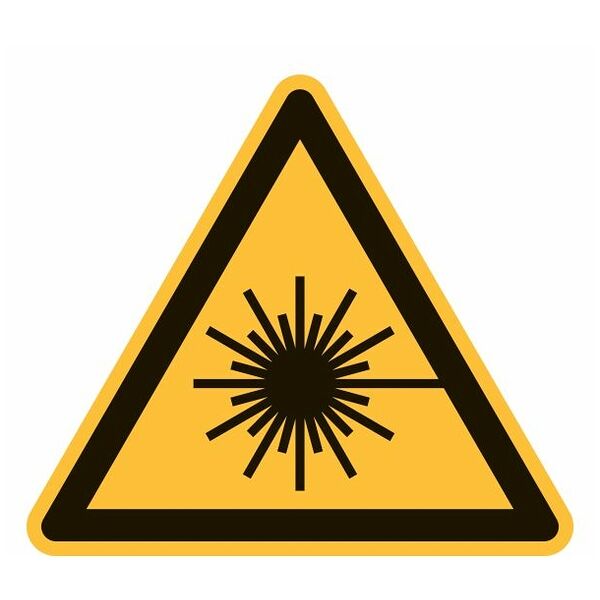 Señal de advertencia Advertencia de rayo láser 04100