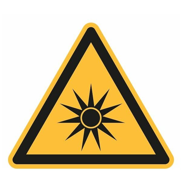 Señal de advertencia Advertencia de radiación óptica 04200
