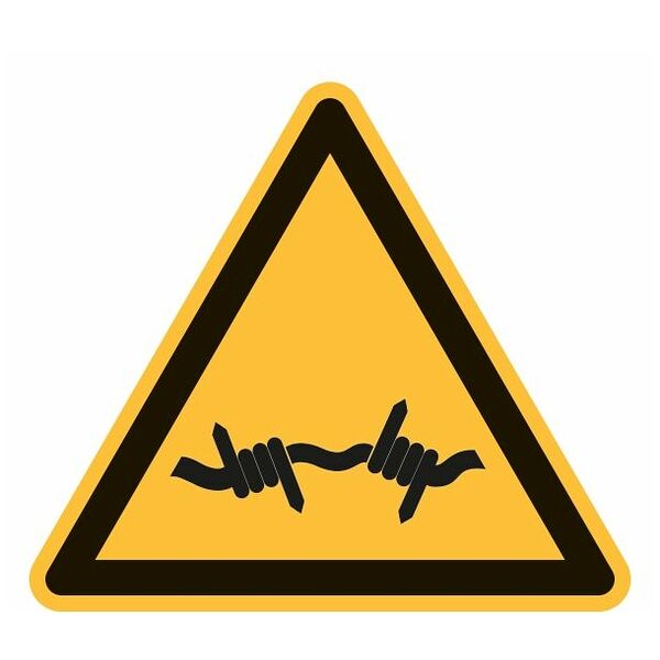 Warning sign Warning of barbed wire 04200