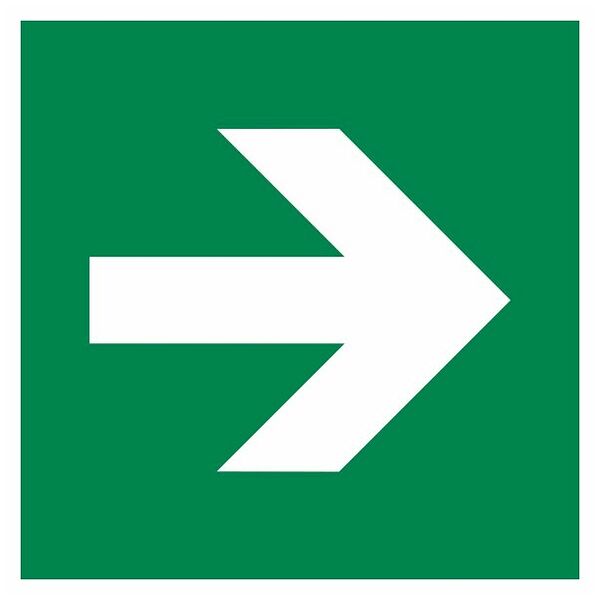 Rescue signs, new standard Direction straight ahead (only in conjunction with a rescue sign) 14200