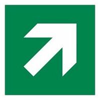 Rescue signs, new standard Direction diagonally ahead (only in conjunction with a rescue sign)