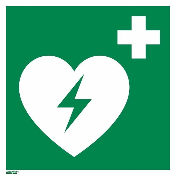 Rescue sign Automated external defibrillator 14150