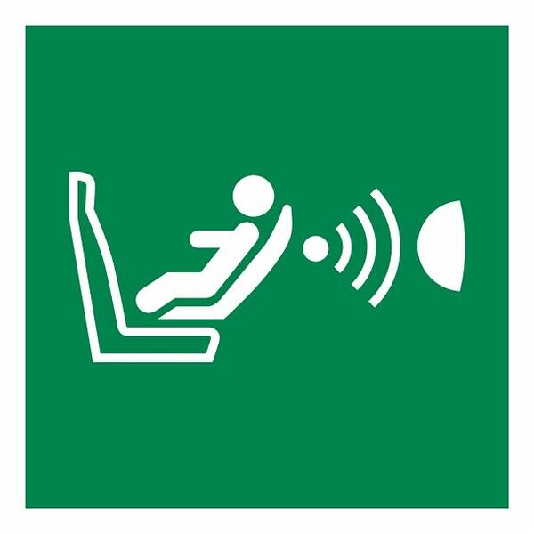 Záchranná značka Rozpoznávací systém přítomnosti a orientace dětské sedačky 16150