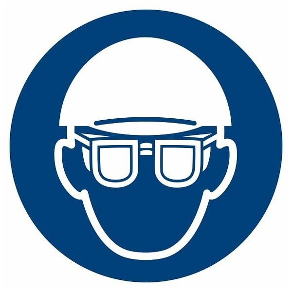 Znak obveze Obvezna zaštita glave i uporaba zaštitnih naočala 04200