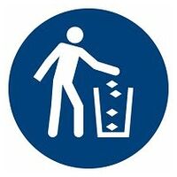 Mandatory sign Use litter bin