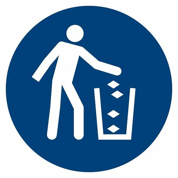 Semn de obligativitate Folosiţi containerul pentru colectarea deşeurilor 04200