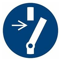 Segnali di obbligo Obbligatorio disconnettere prima di effettuare manutenzioni o riparazioni