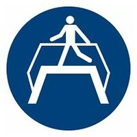 Znak obveze Obvezna uporaba pješačkog mosta