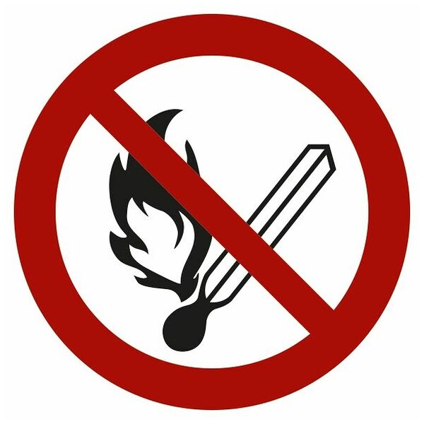 Verbotszeichen Feuer, offenes Licht und Rauchen verboten 04100