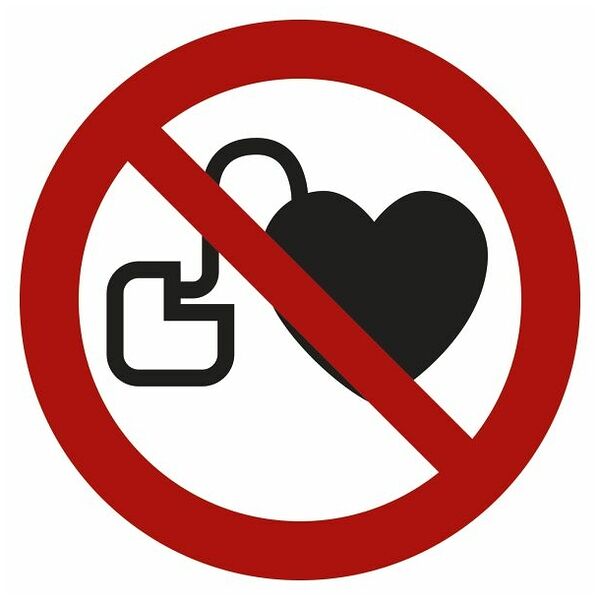 Prohibition sign No access to persons with heart pacemakers 04100