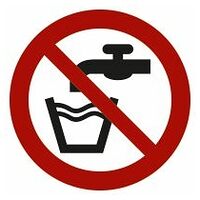 Prohibition sign Not drinking water