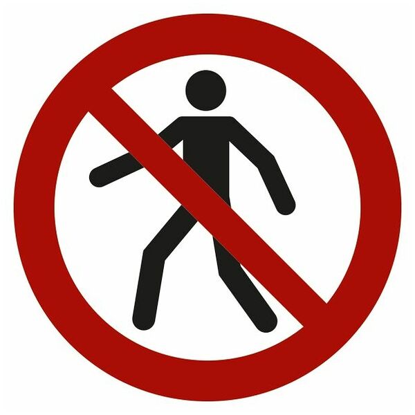 Prohibition sign No entry for pedestrians 04200