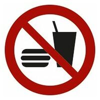 Prohibition sign No eating or drinking