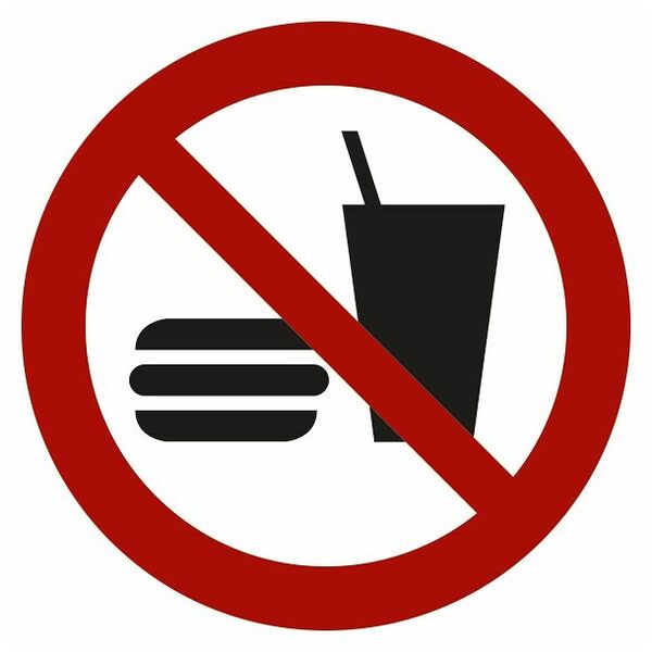 Prohibition sign No eating or drinking 04200