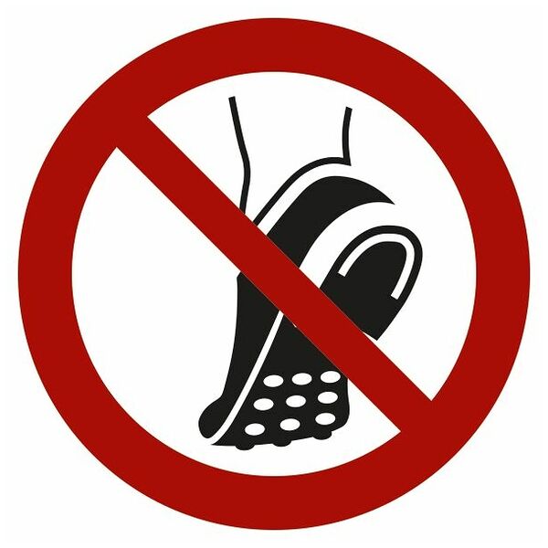 Znak zabrane Zabranjena obuća koja sadrži metal 04200