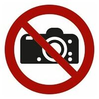 Förbudsskyltar Fotografering förbjuden