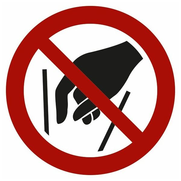 Prohibition sign Do not reach in 04200