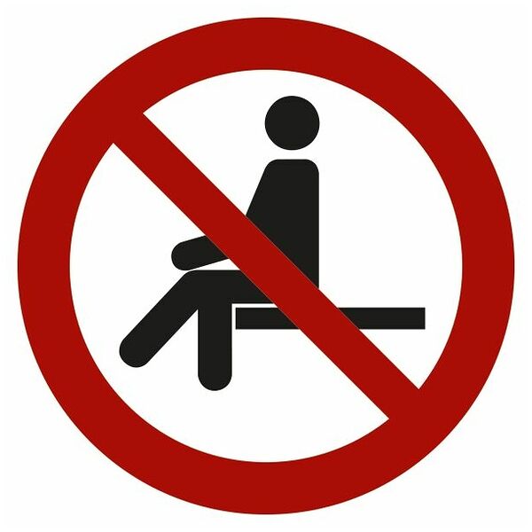 Verbotszeichen Sitzen verboten 04200