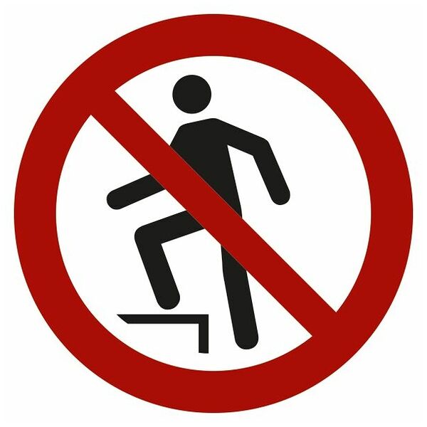 Panneaux d'interdiction Interdit de marcher sur la surface 04100
