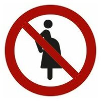 Prohibition sign Not for pregnant women