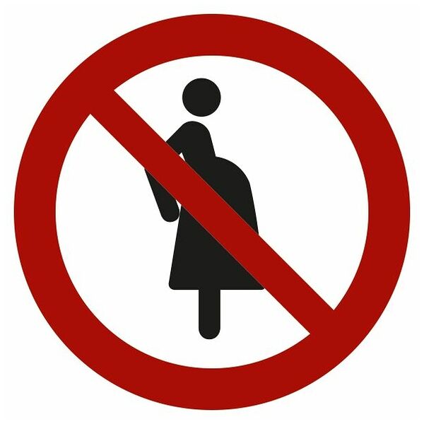 Señales de prohibición Prohibido para mujeres embarazadas 04200