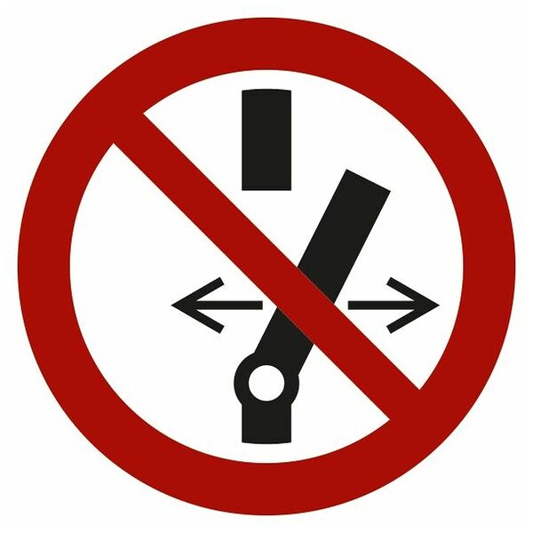 Panneaux d'interdiction Ne pas modifier la position de l'interrupteur 04200