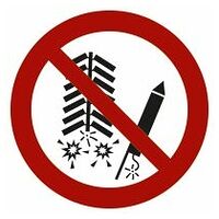 Semn de interdicţie Sunt interzise focurile de artificii