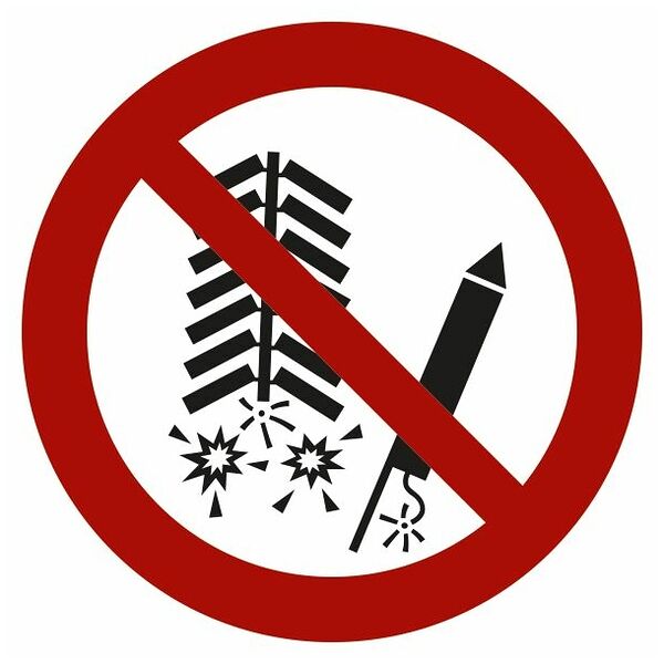 Prohibition sign No fireworks 04200