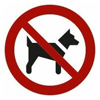 Förbudsskyltar Förbjudet att medföra hundar
