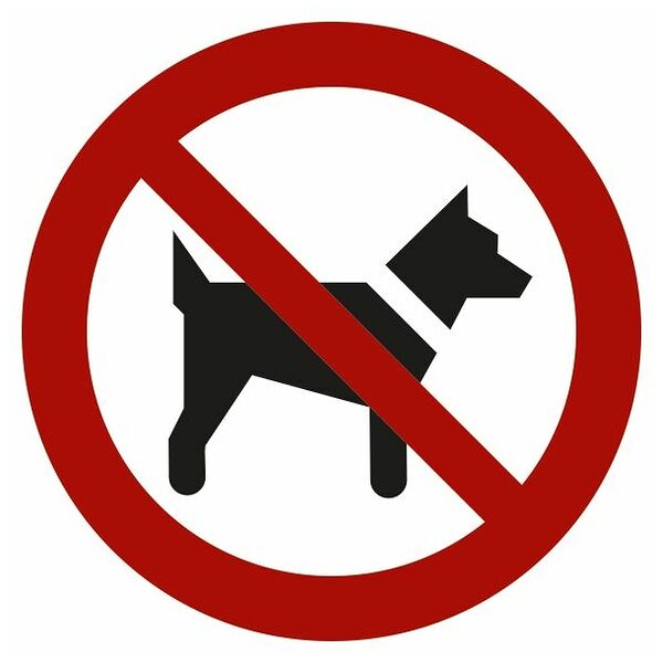 Prohibition sign No dogs 04100