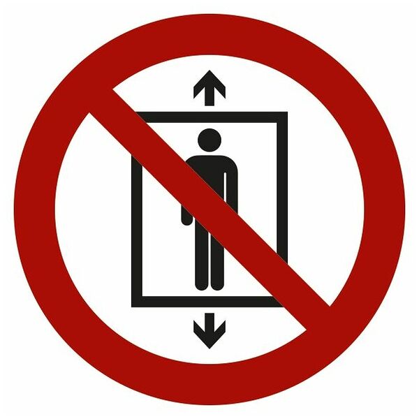 Panneaux d'interdiction Ne pas utiliser cet ascenseur pour des personnes 04200