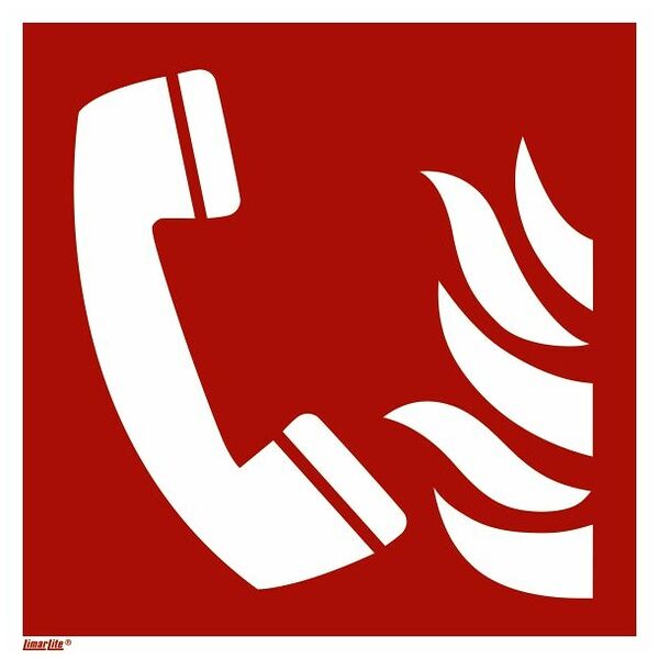 Semn de protecţie împotriva incendiilor Telefon pentru anunţarea incendiului 14150