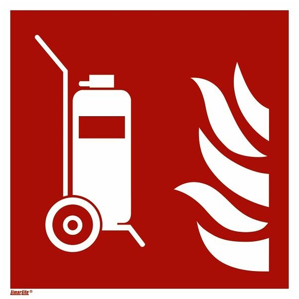 Fire safety sign Wheeled fire extinguisher 14200