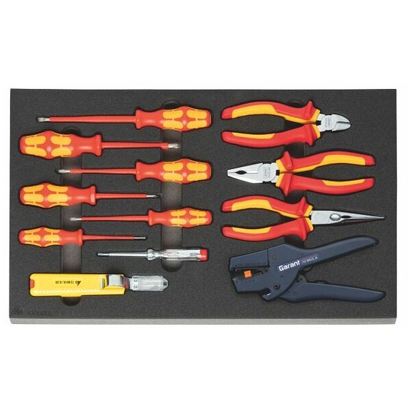 Electrician's tool set, fully insulated  12