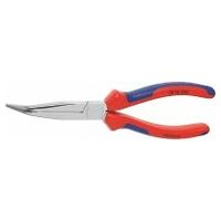 Mechanic’s pliers chrome-plated snipe-nosed pliers, angled 40° 200 mm