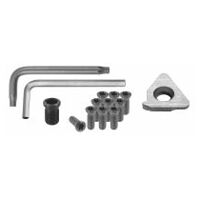 Spare parts set for screw-on toolholder