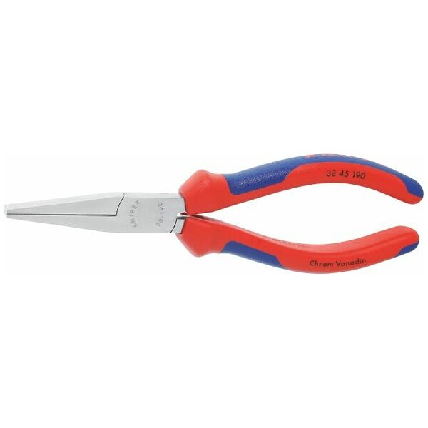 Mechanic’s pliers chrome-plated wide flat-nosed, straight 190 mm