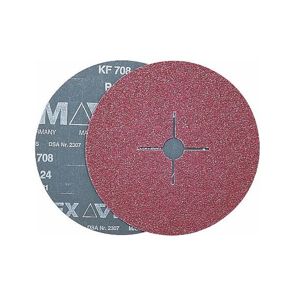Pluoštinis diskas KF 708, aukštos kokybės korundas (A) ⌀ 180 mm