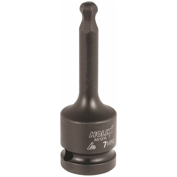 IMPACT hexagon screwdriver bit, 1/2 inch with ball point  10 mm