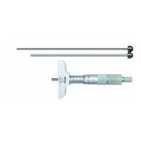 Depth Micrometer, Interchangeable Rods 0-75mm, 63mm Base